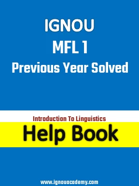 IGNOU MFL 1 Previous Year Solved Question Paper